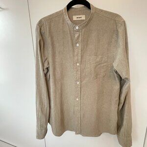 Buck Mason linen band collar shirt
